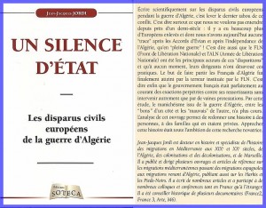 30Août.JJ.Jordi.Disparus civils européens (guerre d'Algérie).Silence d'Etat