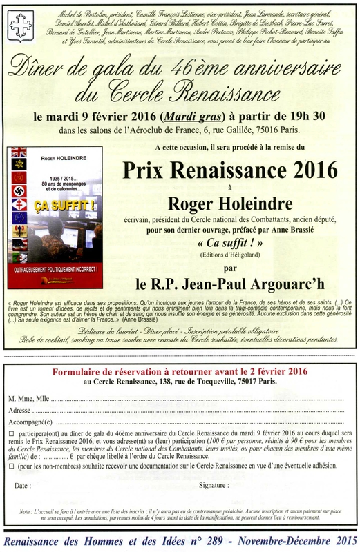 Holeindre Cercle Renaissance