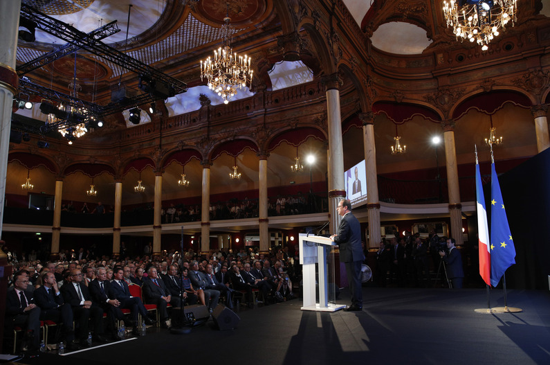François Hollande lors du discours de Wagram, le 8 septembre 2016